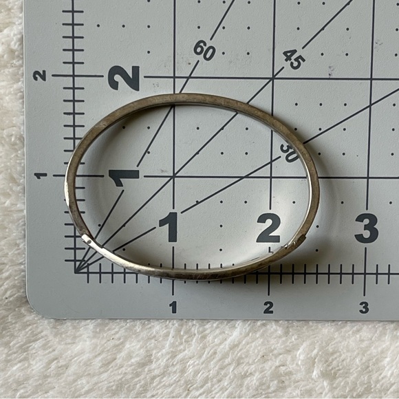 Alpaca Mexico Mother Of Pearl Butterfly Inlay Small Hinged Bangle Bracelet - Picture 8 of 8